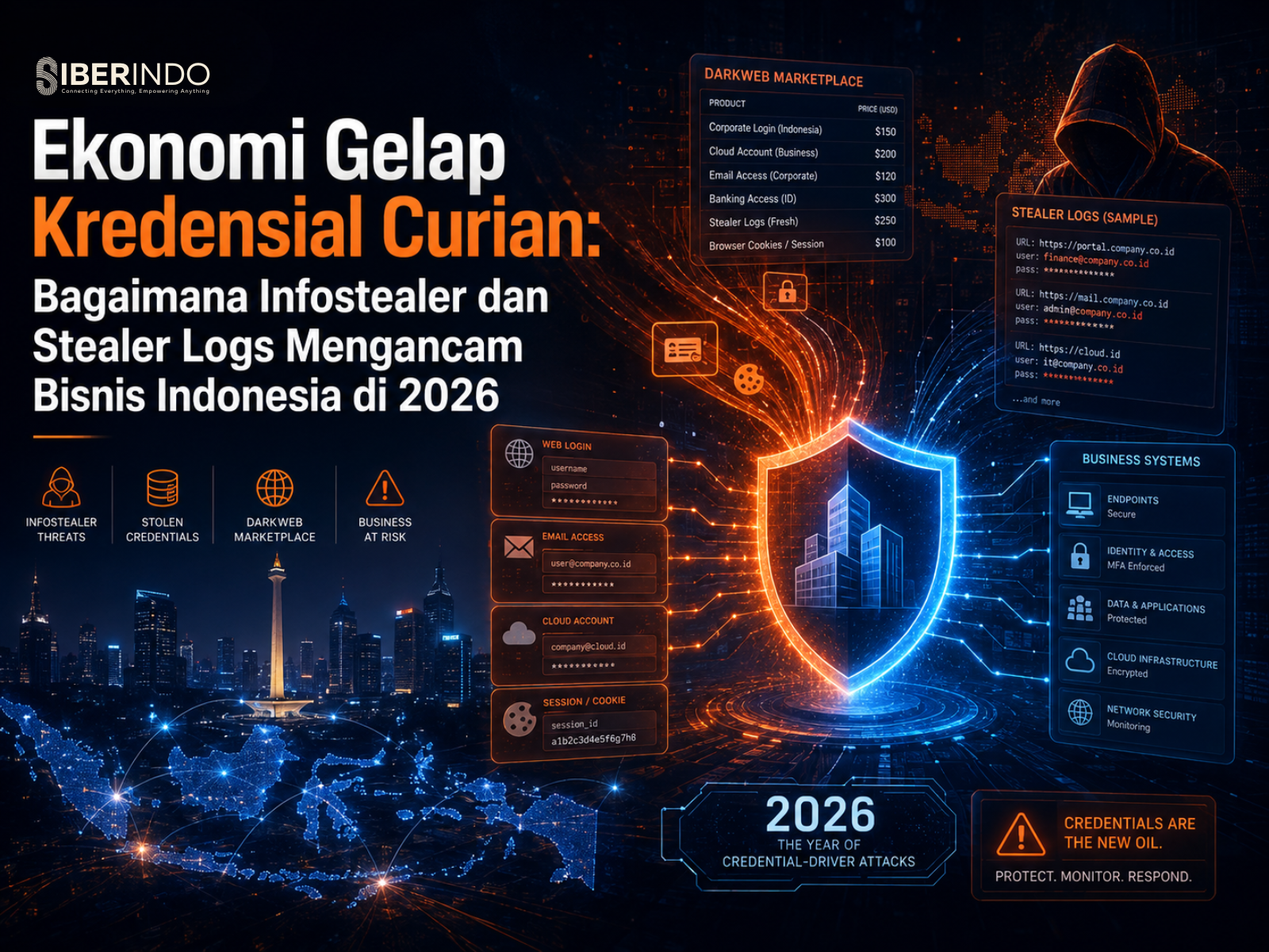Ekonomi Gelap Kredensial Curian: Bagaimana Infostealer dan Stealer Logs Mengancam Bisnis Indonesia di 2026