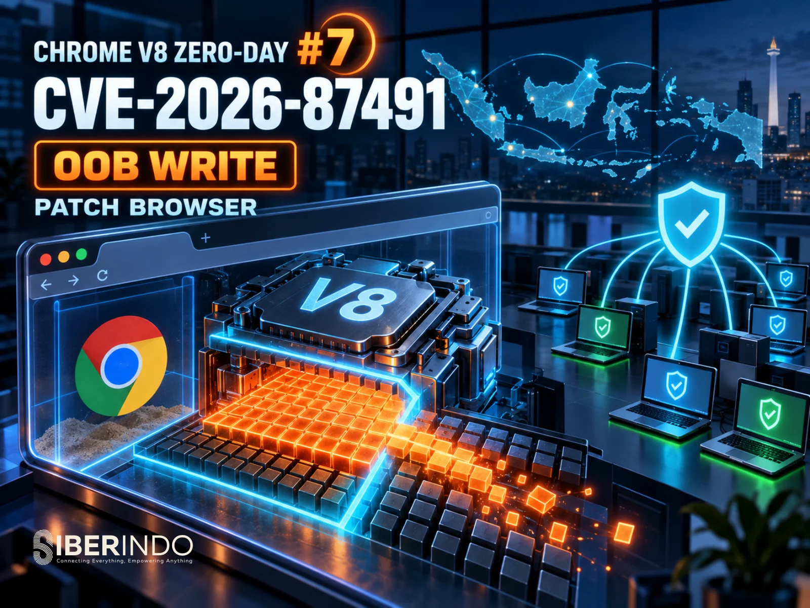 Zero-Day Ketujuh Chrome V8 (CVE-2026-87491): Anatomi Bug Out-of-Bounds Write dan Panduan Patch Management Browser untuk Perusahaan Indonesia